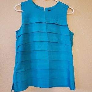 Karl Lagerfeld Blue Sleeveless Blouse